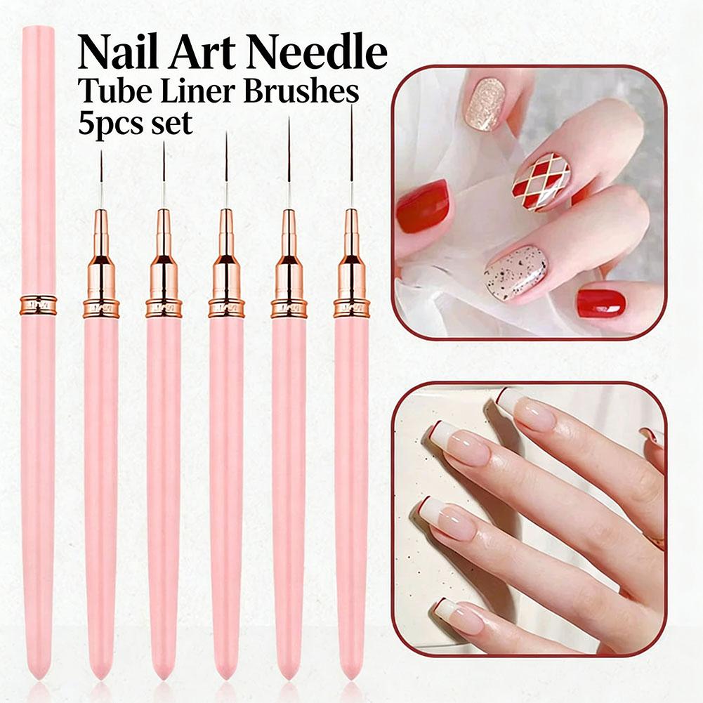 Nail Art Brush Set - Lot de 5 pinceaux liner pour