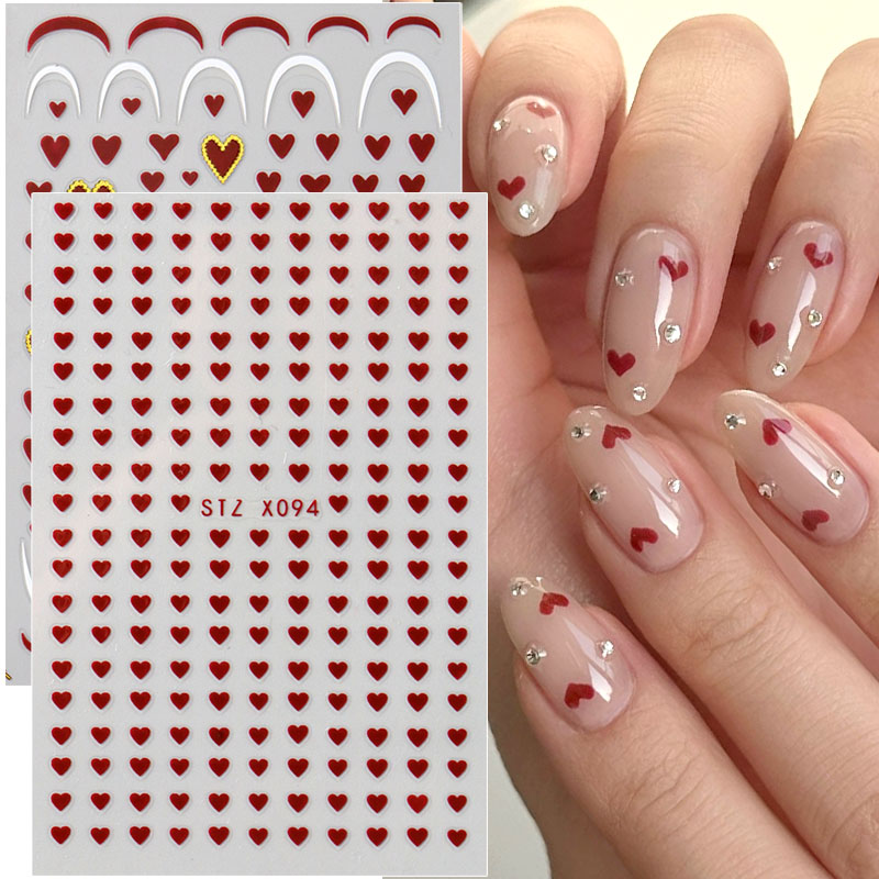 Nail Art Valentines Day - Autocollants Mini cœur d'amour pour Nail