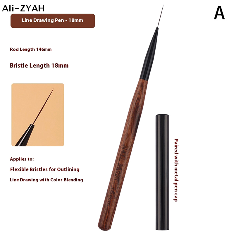 Nail Art Brush Set - 【ZYH】Lot de 1/3 pinceaux liner pour