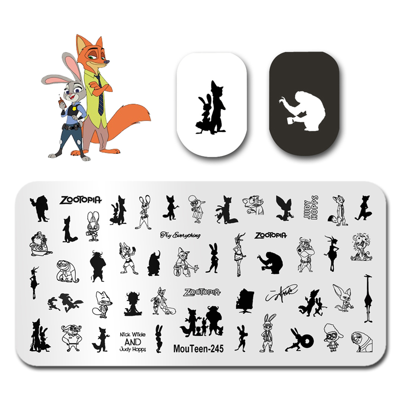 Nail Art Zootopia - MouTeen-245 Disney ZooTopia Nick Wilde ombre