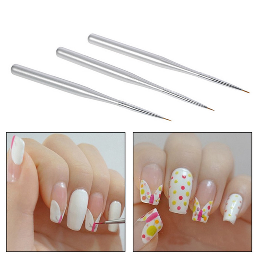 Nail Art Brush Set - Lot de 3 stylos de nail