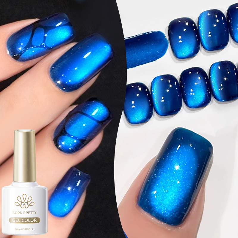 Nail Art Laki Laki - BORN PRETTY Vernis Gel Magnétique Effet