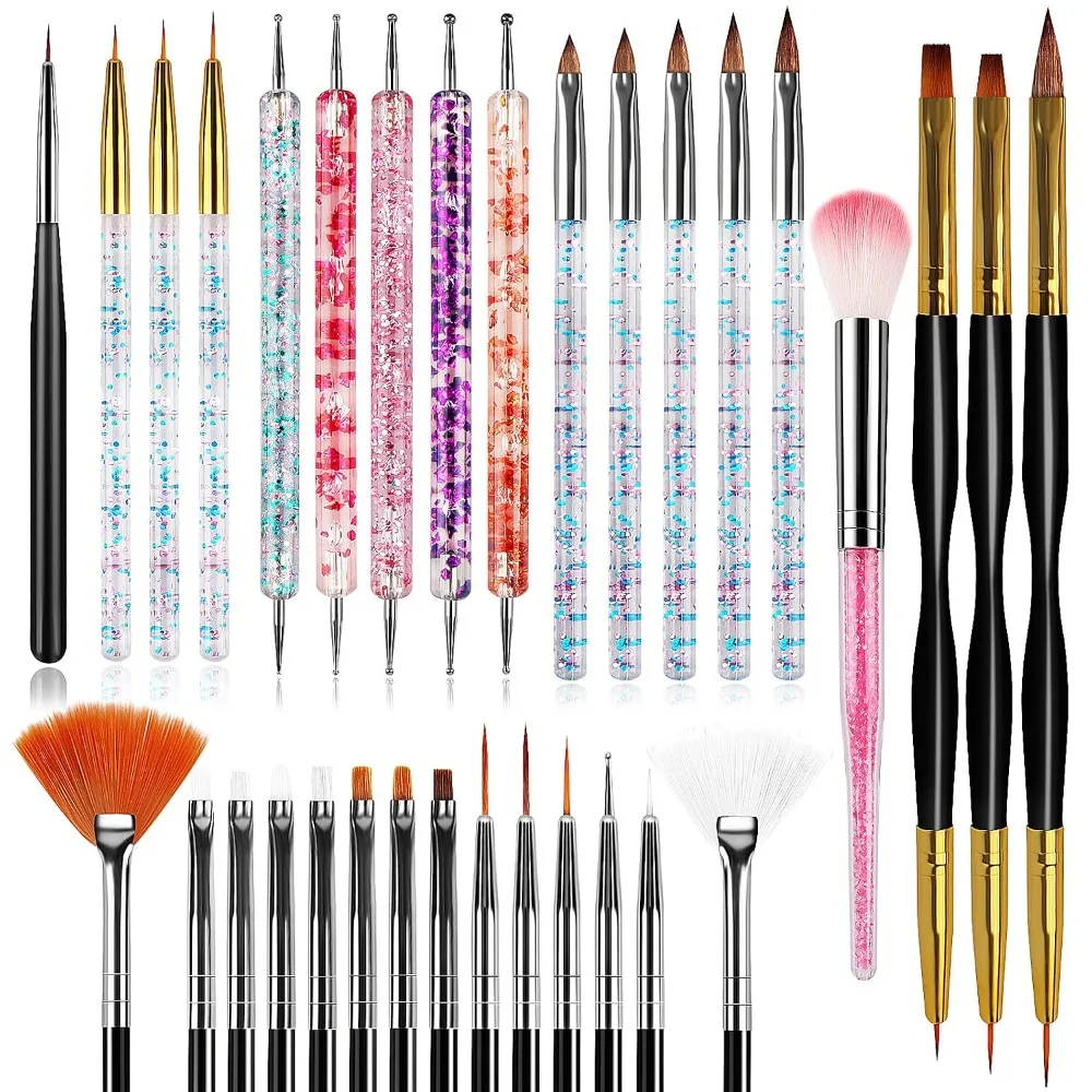 Nail Art Brush Set - 32 pinceaux pour nail art, pinceaux