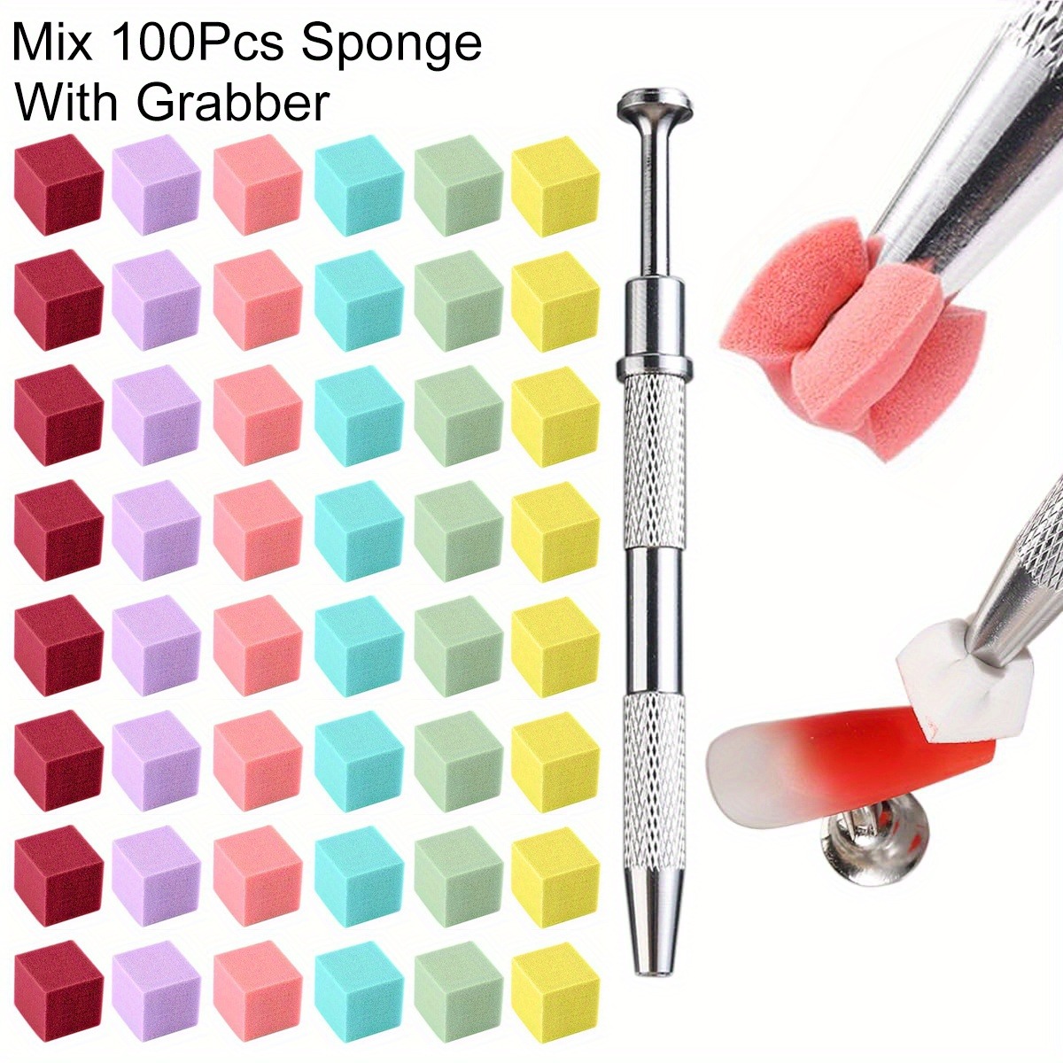Nail Art Brush Set - Ensemble d'éponges carrées pour Nail Art,
