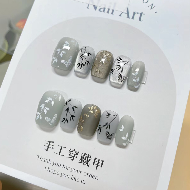 Press On Nail Set - 24 pièces/ensemble Nouveaux faux ongles en