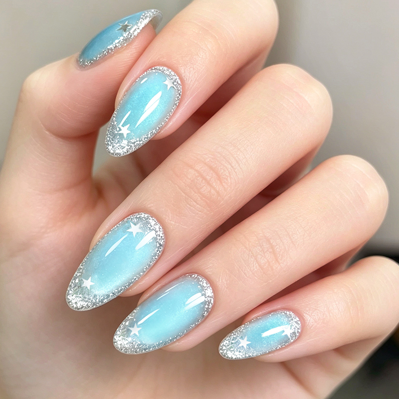 Nail Art Laki Laki - BORN PRETTY Sayram Lake Blue Cat