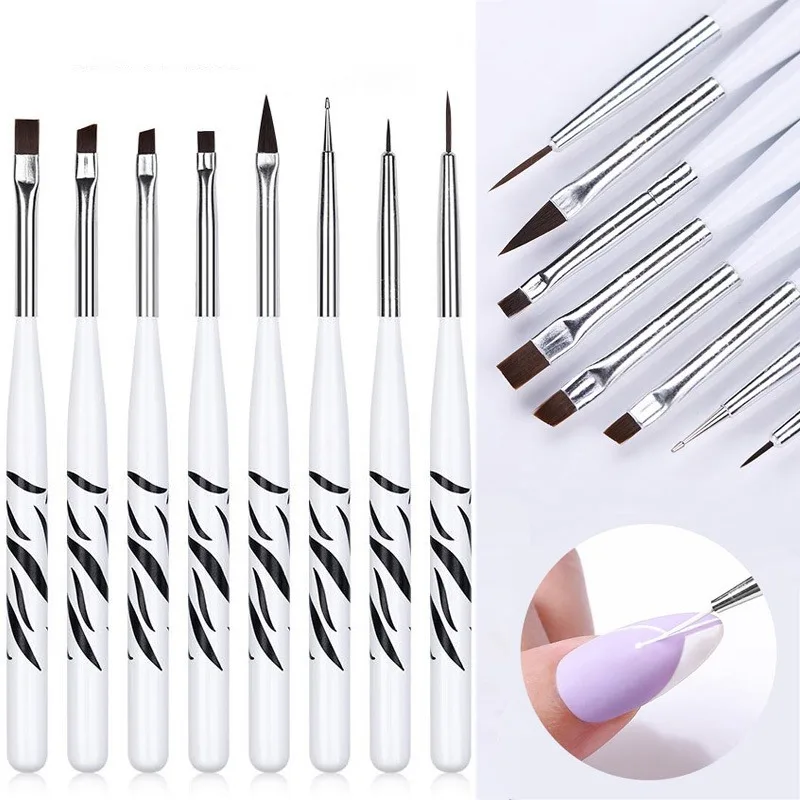 Nail Art Brush Set - Pinceau pour Nail Art, pinceaux ombrés,
