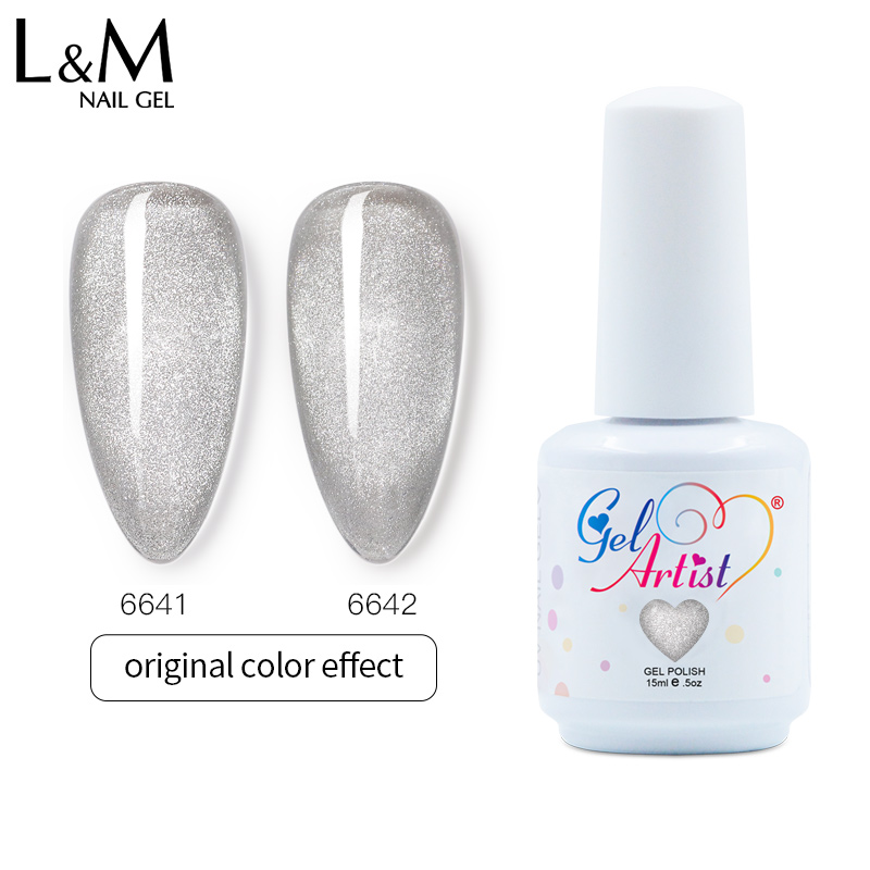 Nail Art Laki Laki - Gelartist Nail Spar argent or oeil