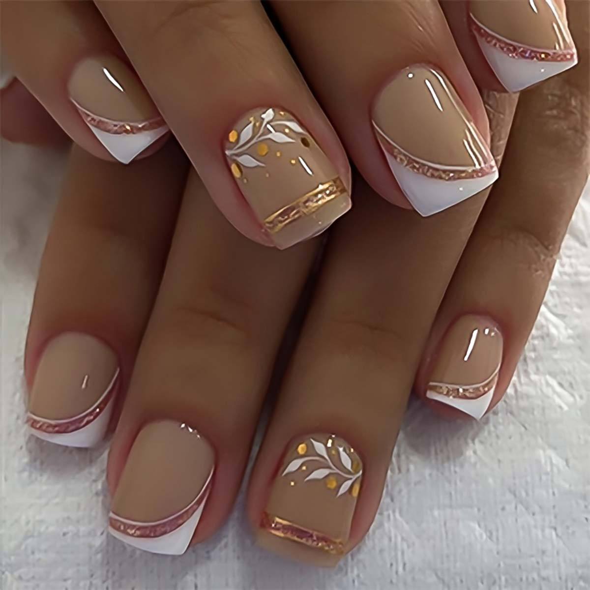 Press On Nail Set - Faux ongles courts et moyens pour