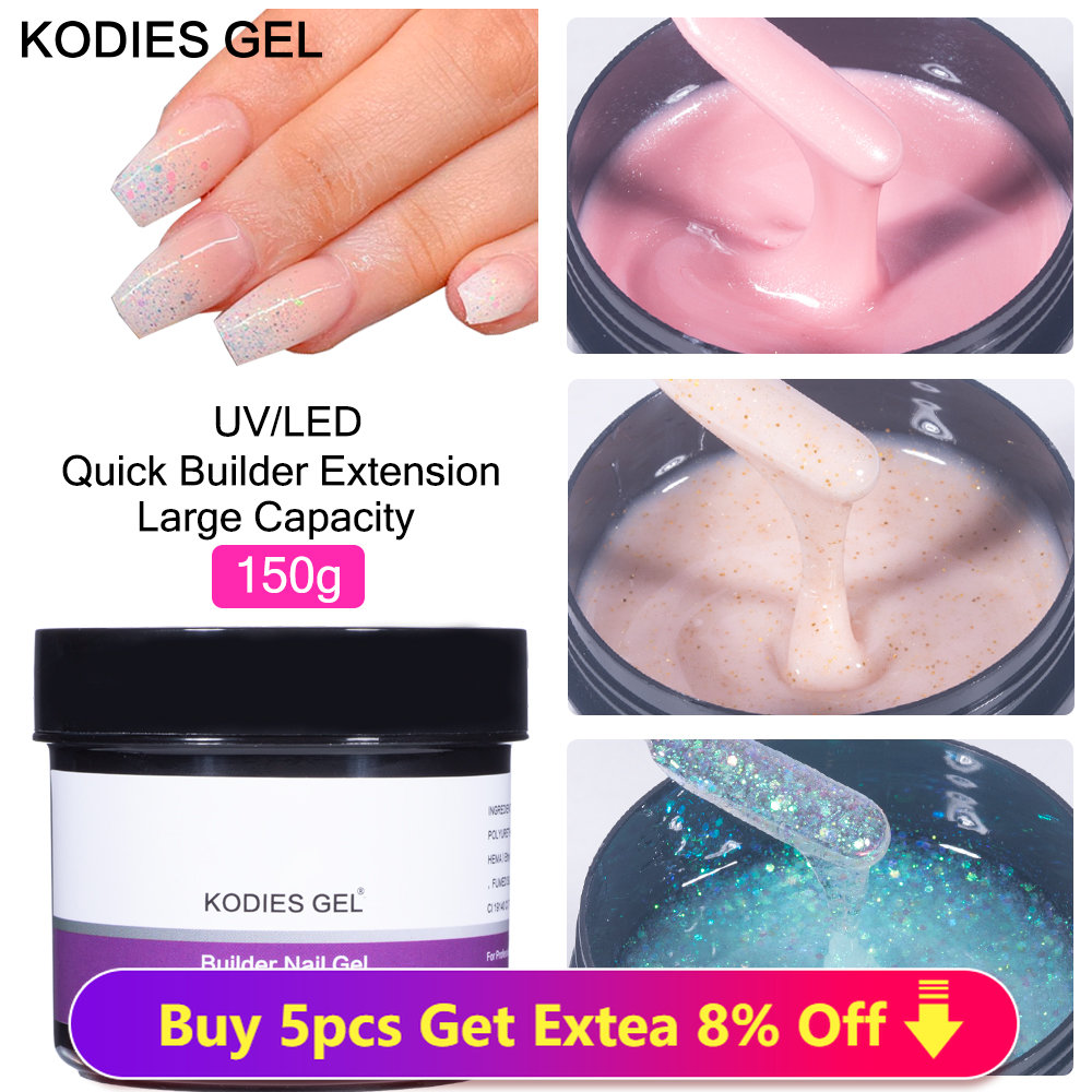 Nail Art Laki Laki - KODIES GEL-Gel pour Extension d'Ongles, Semi
