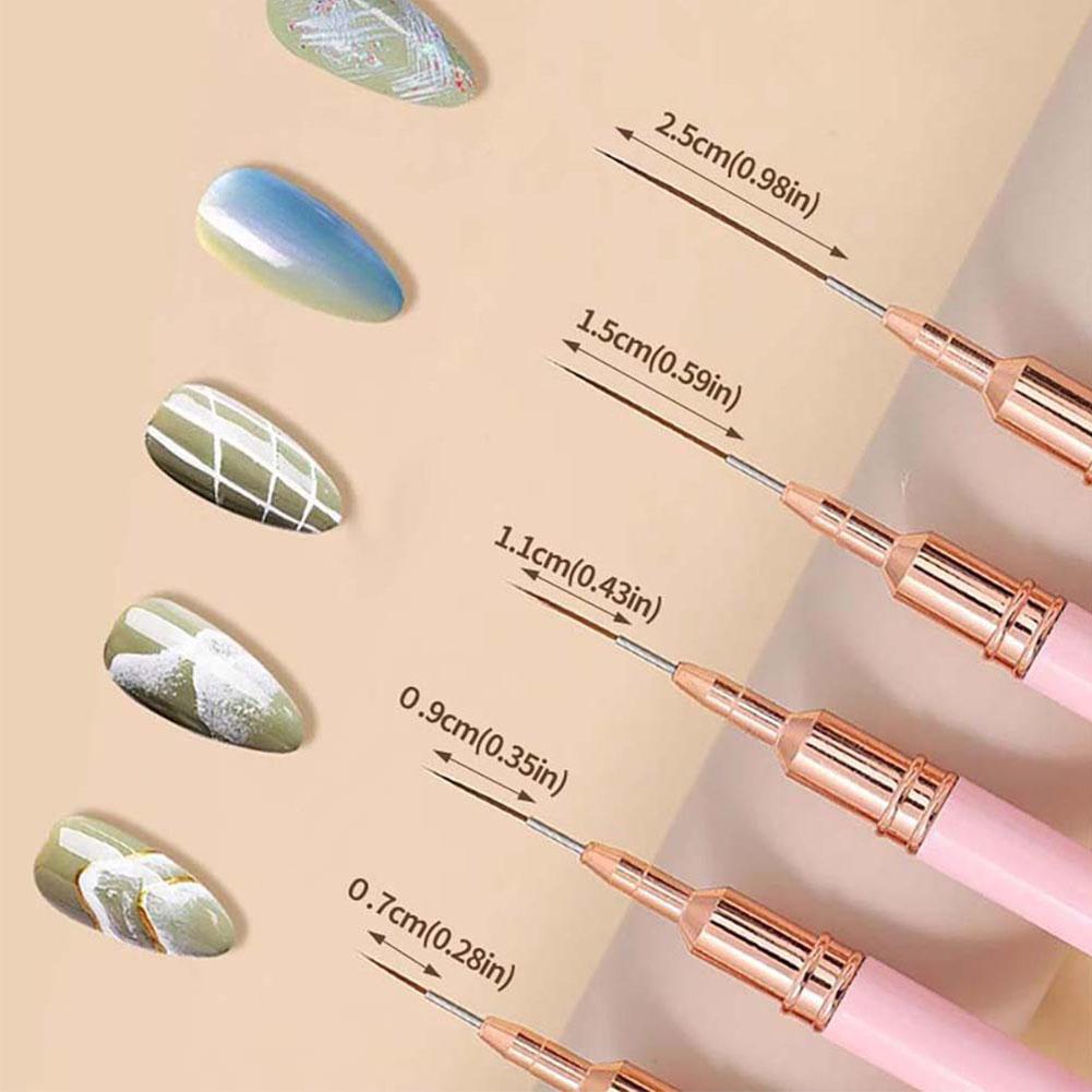 Lot de 5 pinceaux liner pour n - Nail Art Brush Set avis et prix