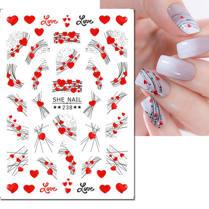 Autocollants adhésifs pour les - Nail Art Valentines Day avis et prix