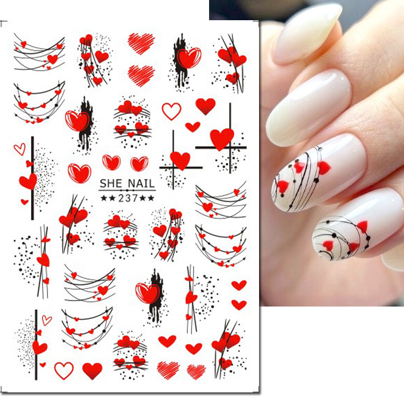 Autocollants adhésifs pour les - Nail Art Valentines Day avis et prix