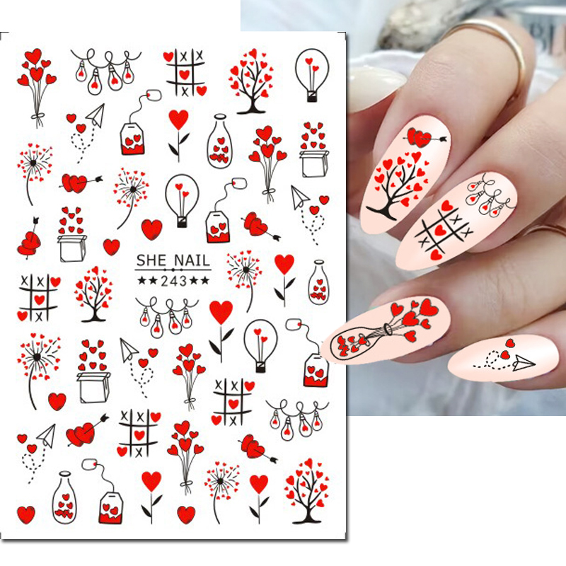 Autocollants adhésifs pour les - Nail Art Valentines Day avis et prix