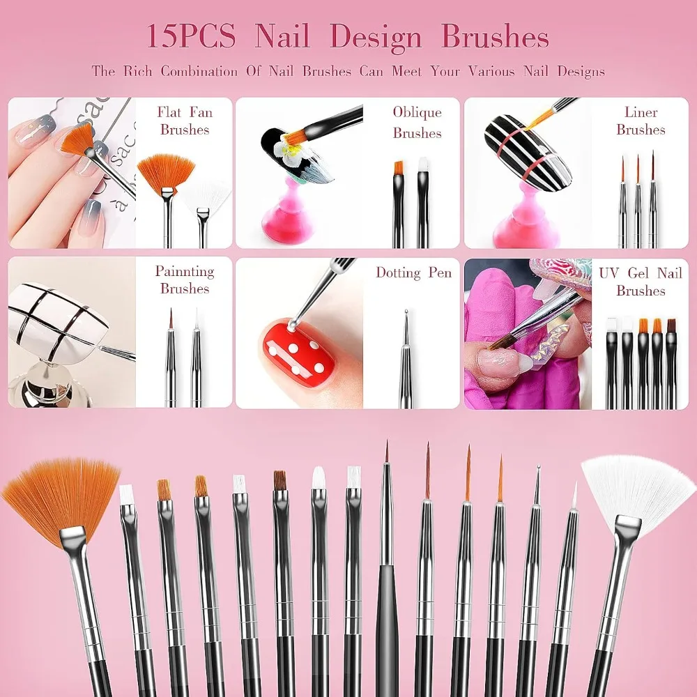 32 pinceaux pour nail art, pin - Nail Art Brush Set avis et prix