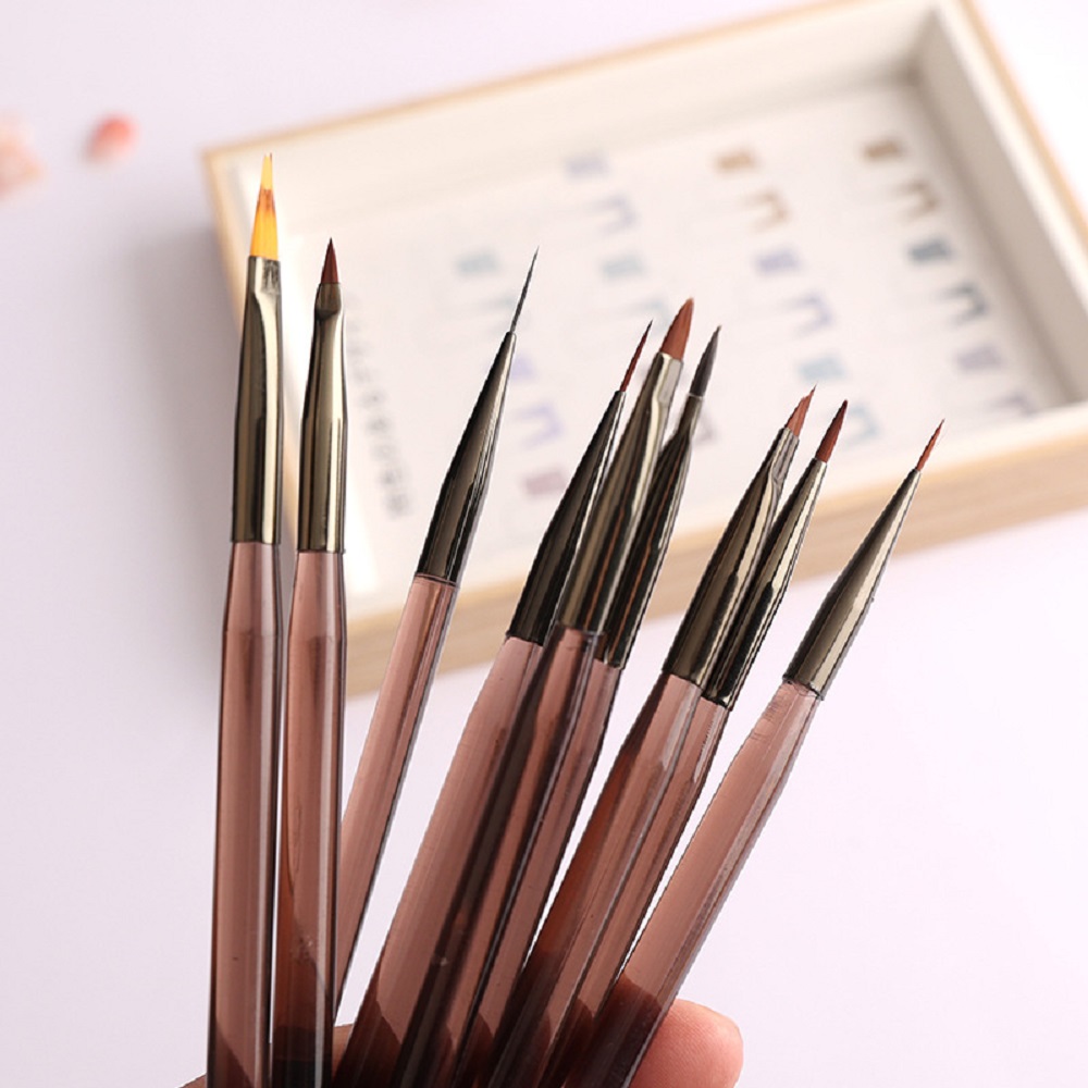 Lot de 9 pinceaux multi-têtes  - Nail Art Brush Set avis et prix