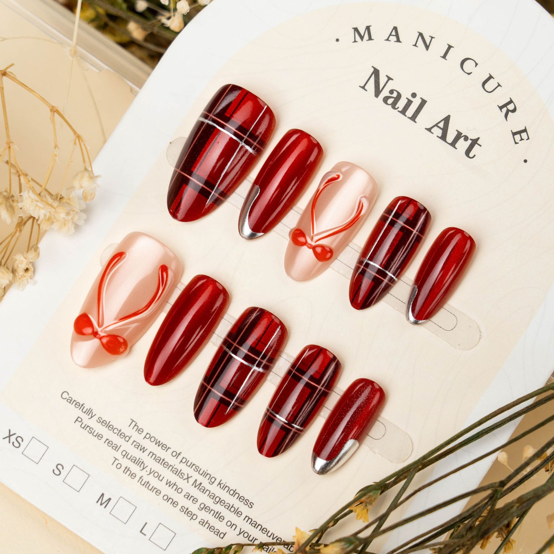 24 faux ongles en forme d'aman - Nail Art Valentines Day avis et prix