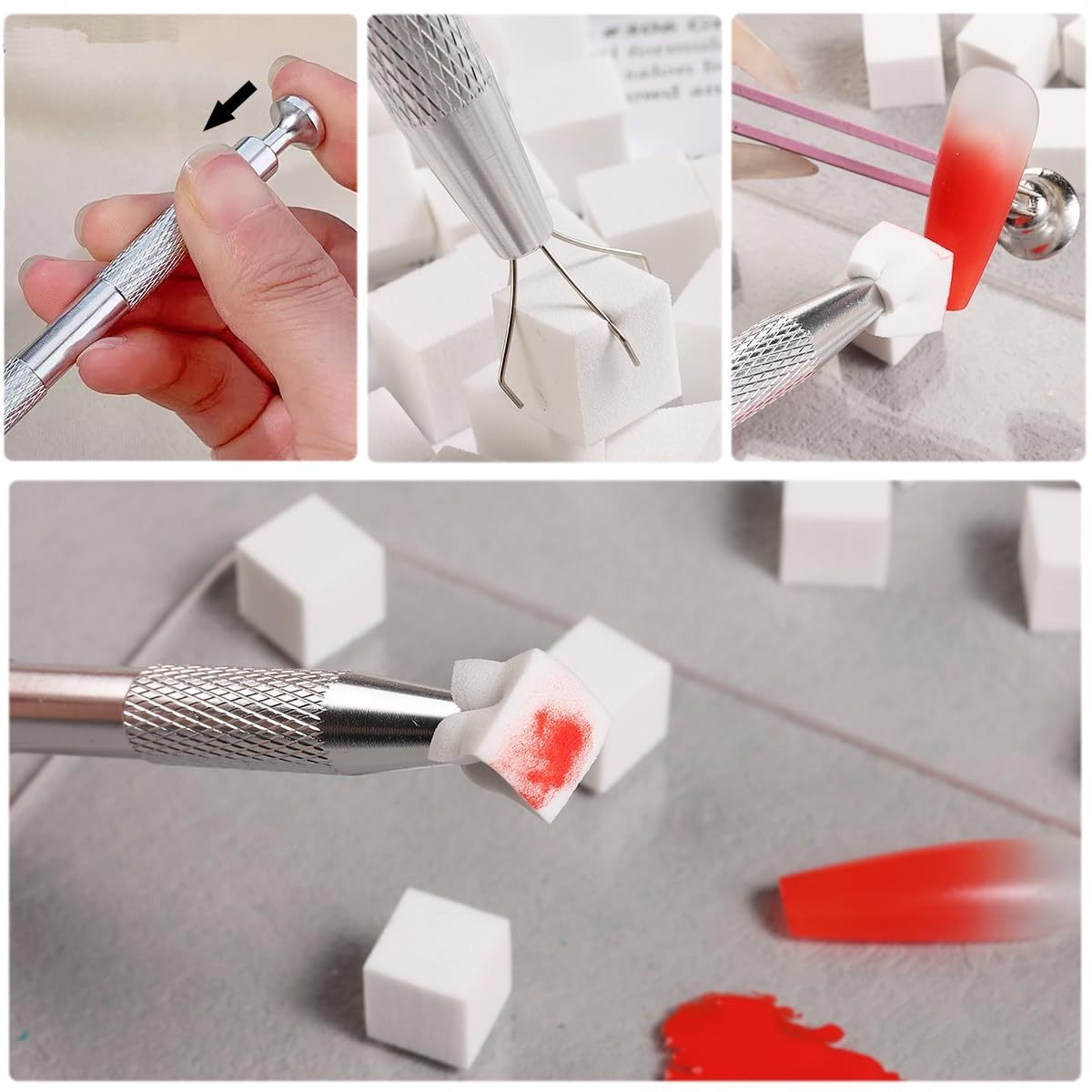 Ensemble d'éponges carrées pou - Nail Art Brush Set avis et prix