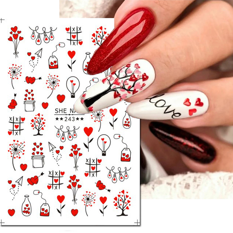 Autocollants 3d pour Nail Art, - Nail Art Valentines Day avis et prix