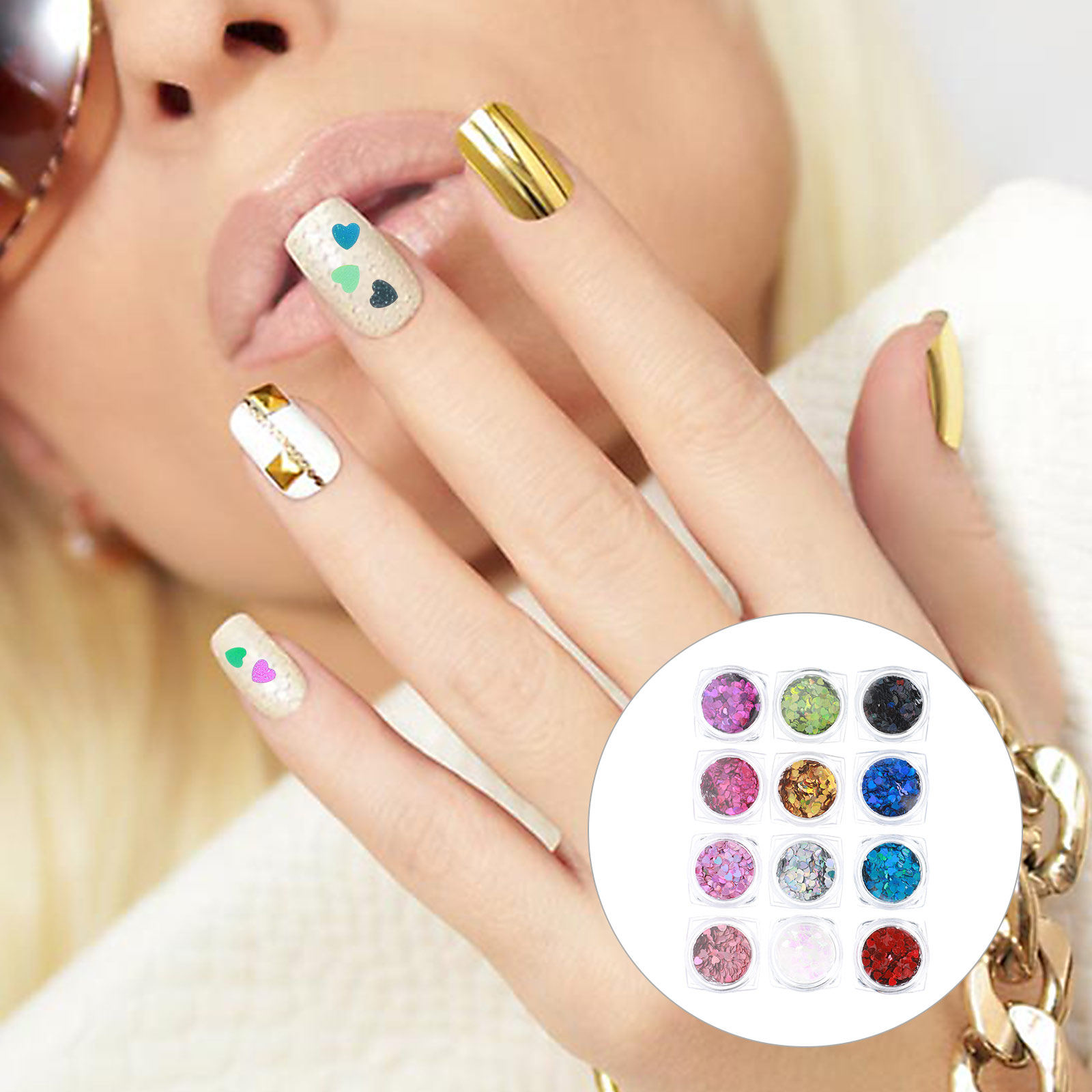 1 ensemble de paillettes brill - Nail Art Valentines Day avis et prix