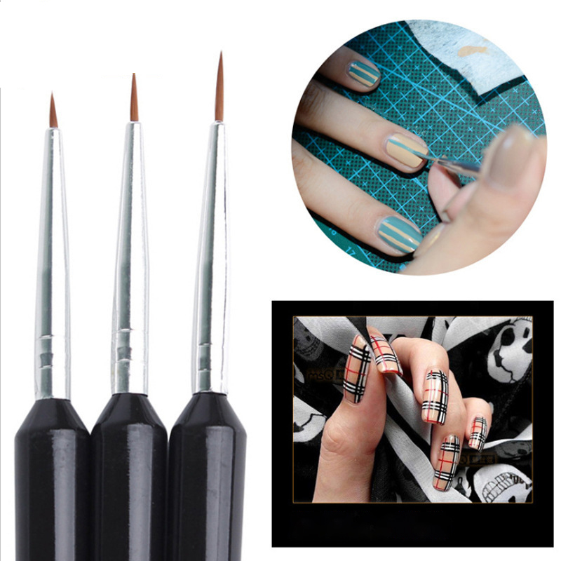 Lot de 3 pinceaux ultra-fins p - Nail Art Brush Set avis et prix