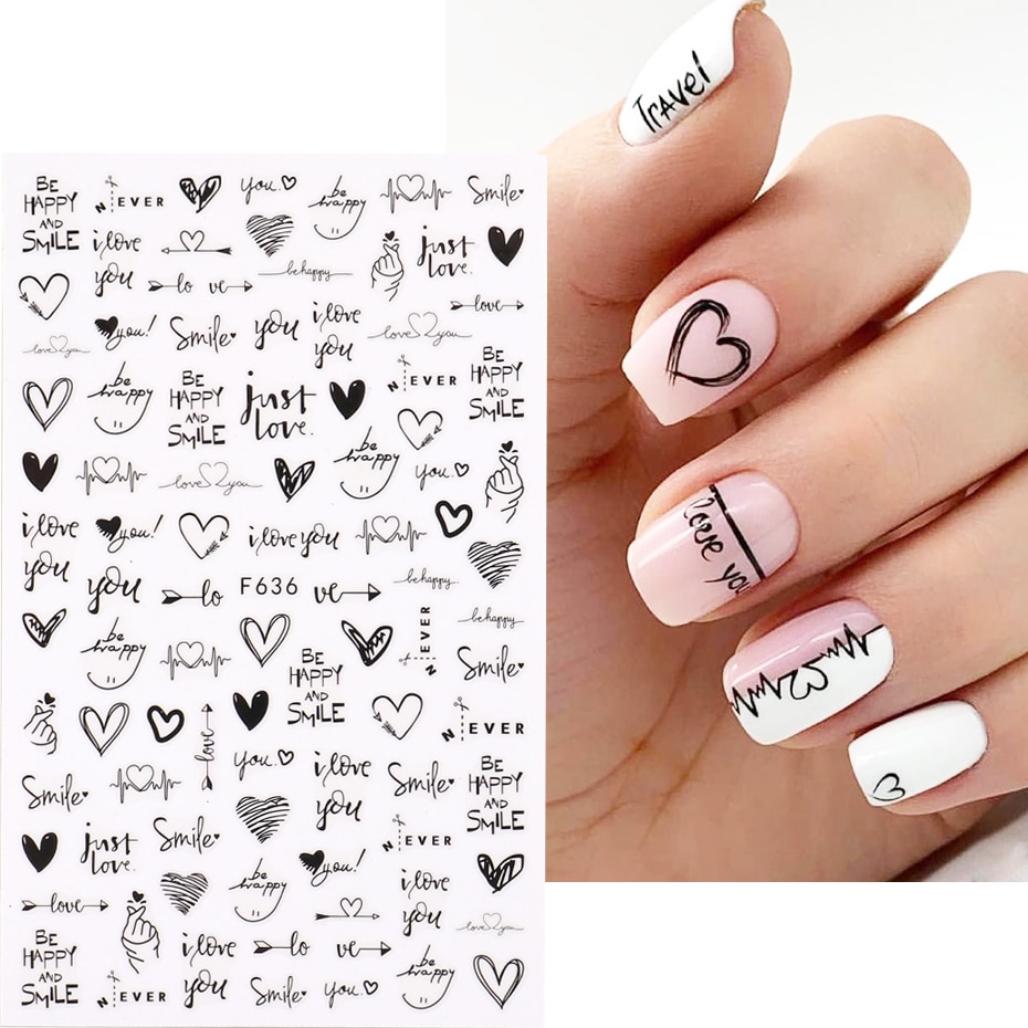 2pcs coeur amour conception 3D - Nail Art Valentines Day avis et prix