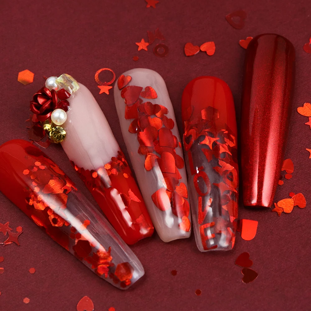 Flocons de paillettes holograp - Nail Art Valentines Day avis et prix