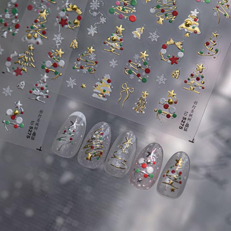 Autocollants 3D pour nail art  - Nail Art Xmas Tree avis et prix