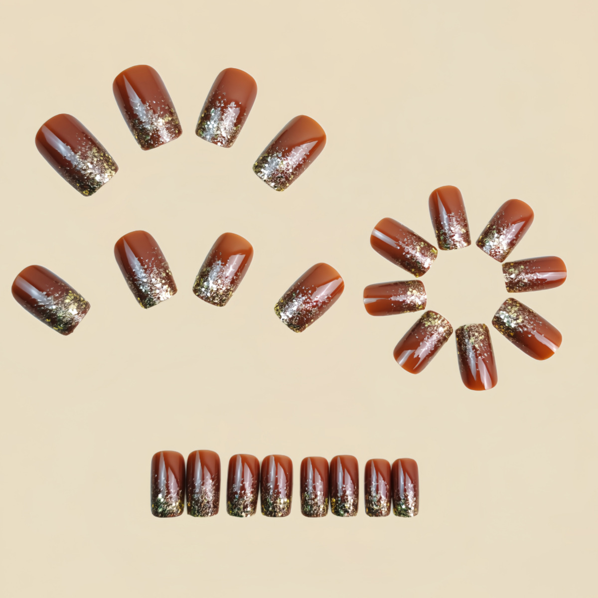 Faux ongles courts et moyens d - Press On Nail Set avis et prix