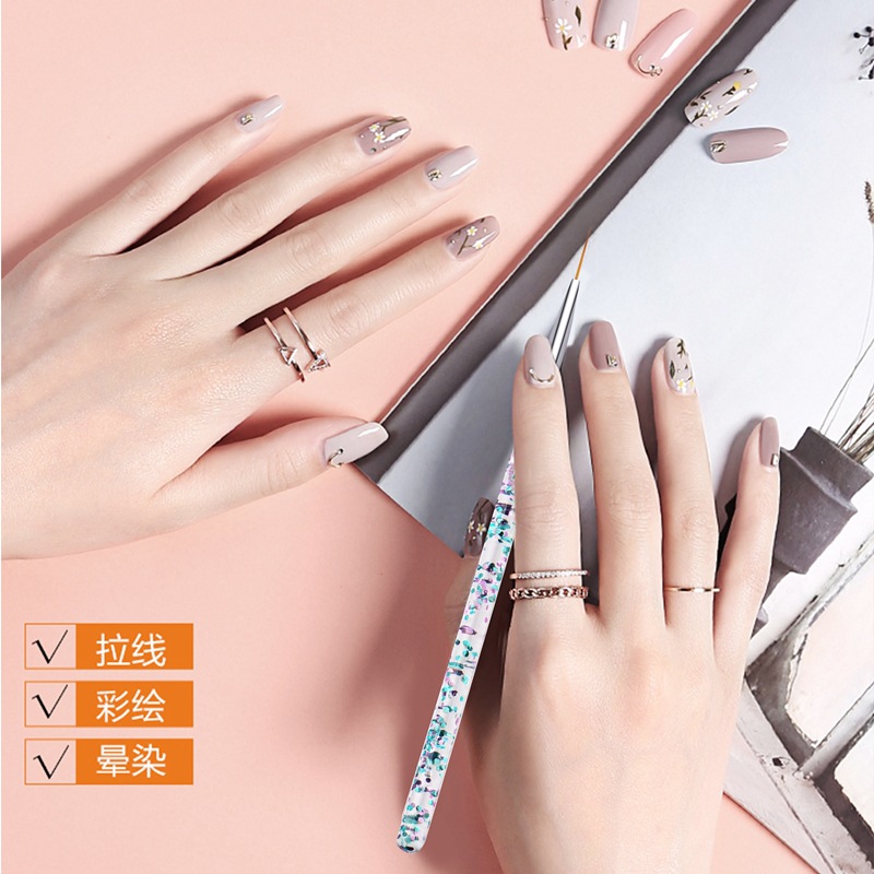 Lot de 3 pinceaux transparents - Nail Art Brush Set avis et prix