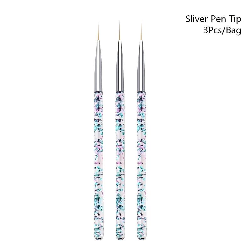 Lot de 3 pinceaux transparents - Nail Art Brush Set avis et prix