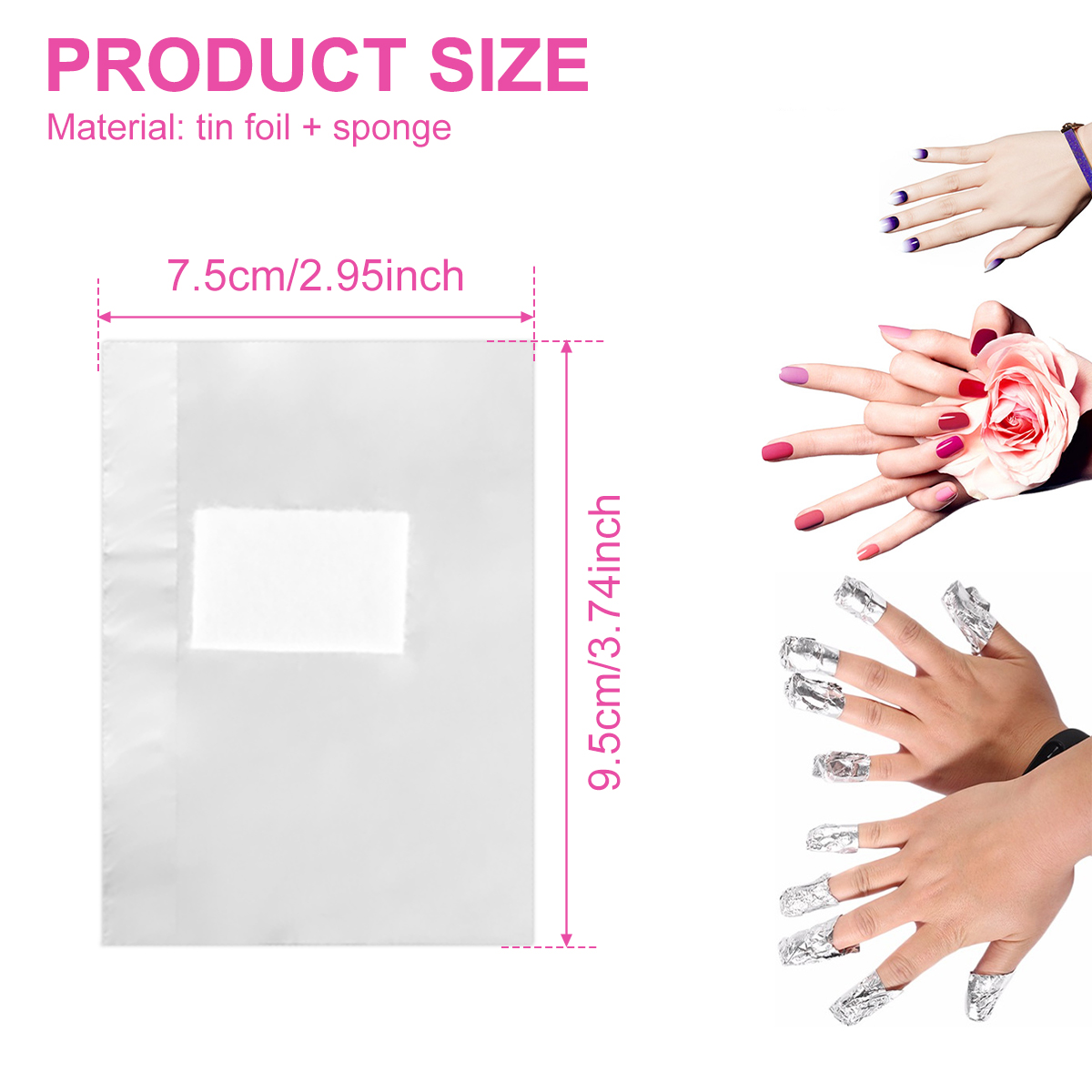 500/1000 pièces feuille d'alum - Nail Art Remove avis et prix